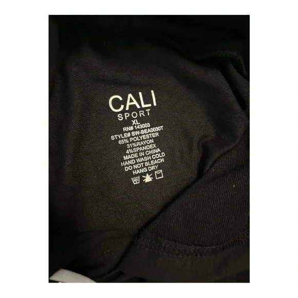 NWT Cali Sport Women’s Sleeveless Hoodie Black in Size XL - Picture 6 of 8